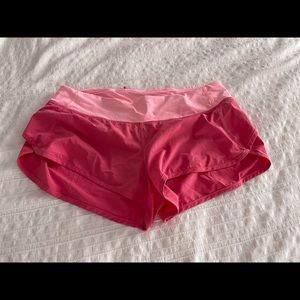 Pink speed shorts